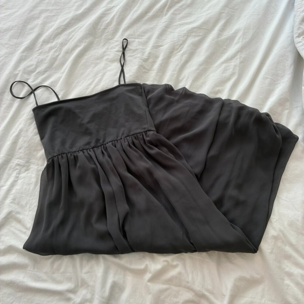 Gray Zara Bubble Midi Dress